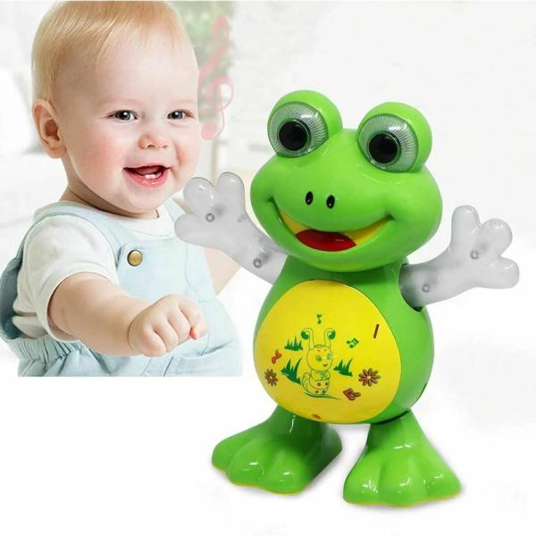 Goyal's Green Plastic Dancing Frog Toy with Music Flashing Lights JioMart