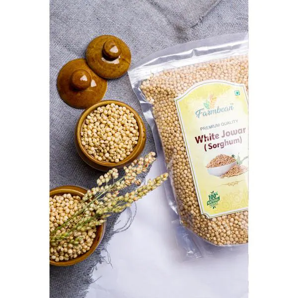 Farmbean Whole White Jowar Grains 10 KG / Sorghum / Jonna /Jowar Sabut ...