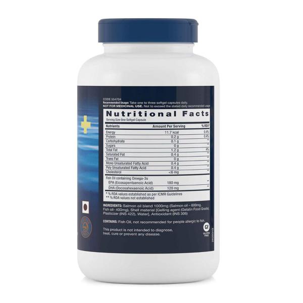 GNC Salmon Oil 1000 mg 180 Capsules JioMart