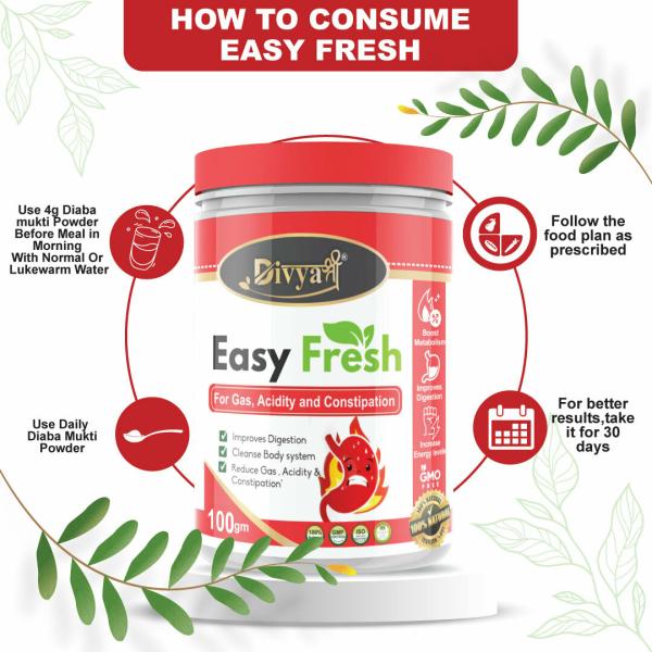 Divya Shree Easy Fresh Powder for Relieving Constipation, Indigestion