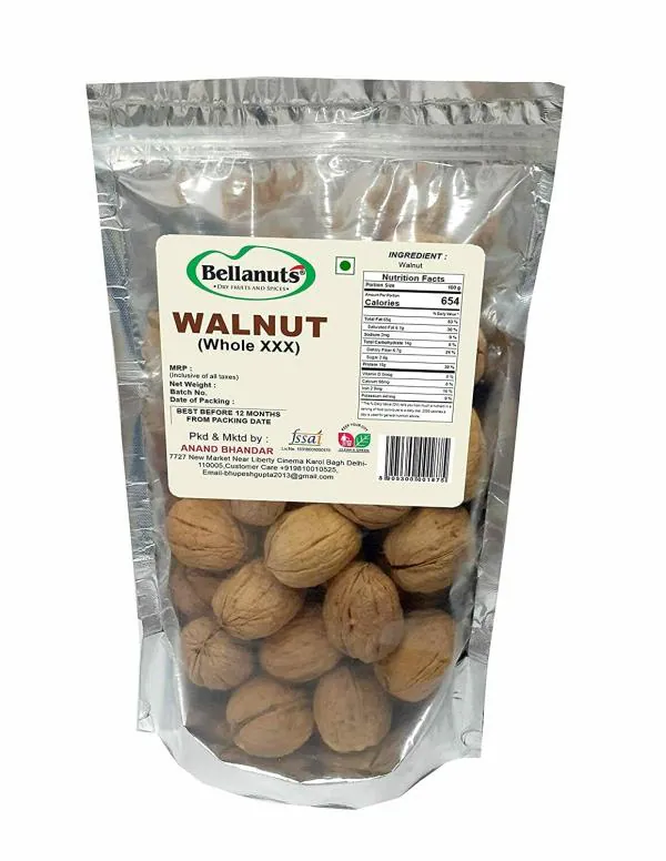 Bellanuts Kagazi Whole Walnut 500g Kagji Walnuts Diamond Quality XXX
