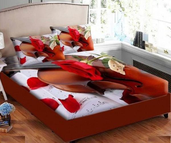 Homester Home Digital Print Velvet Double Bedsheet With pillow cover