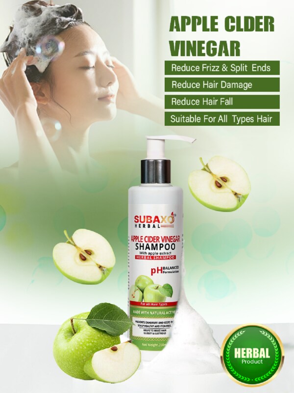 Subaxo Apple Cider Vinegar Herbal Shampoo Prevents Dandruff Prevents Hairfall Make Hair