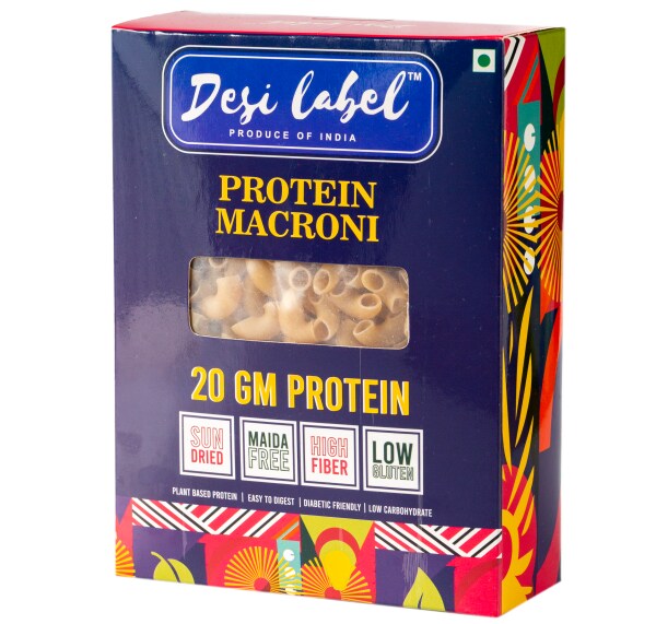 Desi Label Protein Macaroni Pasta High Protein Healthy Diet MAIDA