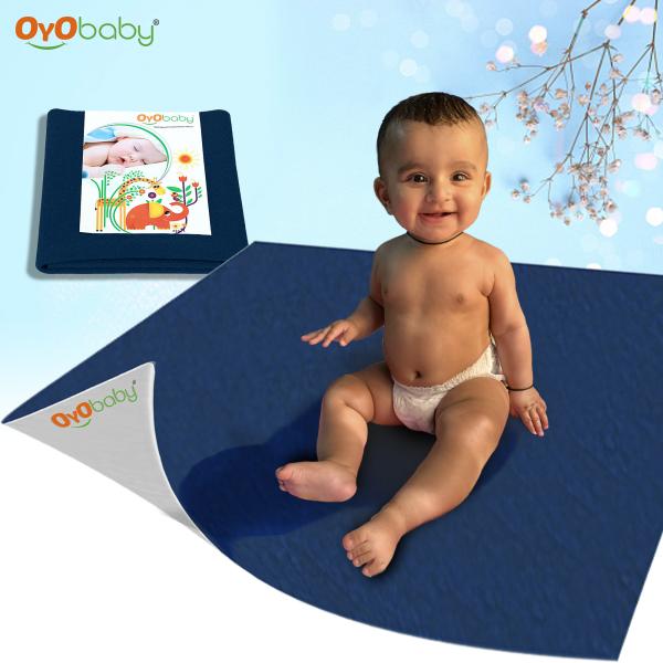 OYO Baby Waterproof Bed Protector Baby Dry Sheet, Extra Large, Sea Blue