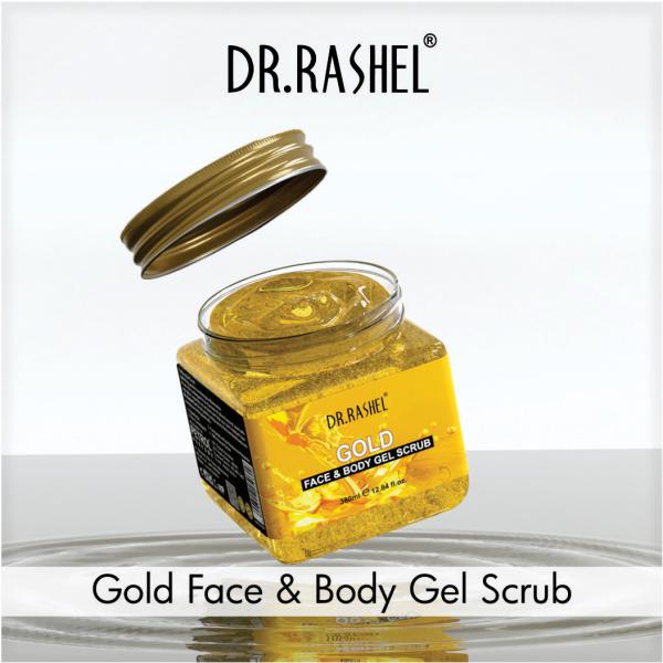 DR.RASHEL GOLD FACE & BODY GEL SCRUB, PURIFYING, LIGHTENING, PROTECT