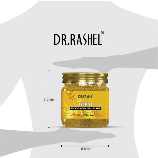 DR.RASHEL GOLD FACE & BODY GEL SCRUB, PURIFYING, LIGHTENING, PROTECT