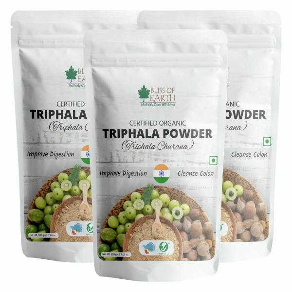 Bliss of Earth Organic Triphala Powder Churan 100 Pure Ayurvedic