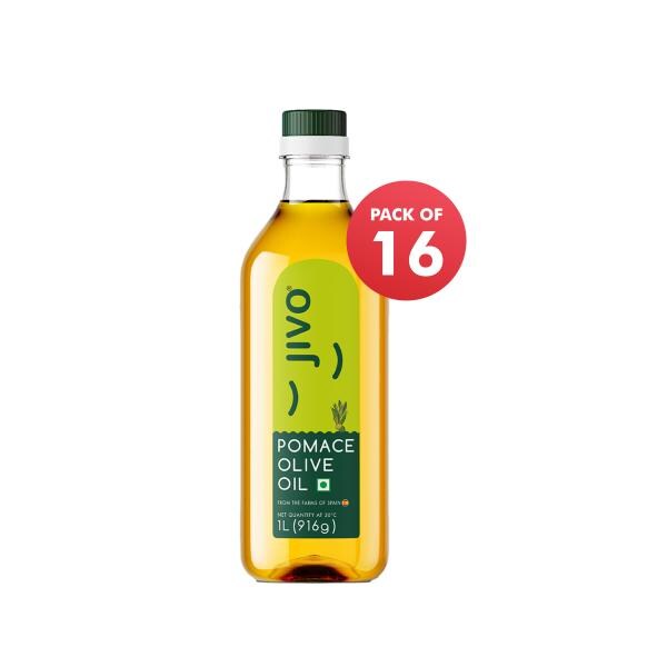 Jivo Pomace Olive Oil 1 ltr ( pack of 16 ) JioMart