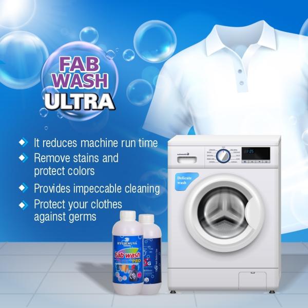 Fab Wash Ultra liquid laundry detergent Advance Stain Removal 1 litre