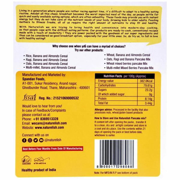 Naturelish Multimillet Banana pancake Mix 200gm JioMart