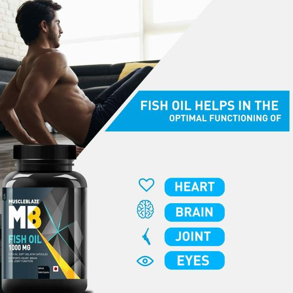 Muscleblaze Fish Oil 1000mg 120N capsules JioMart