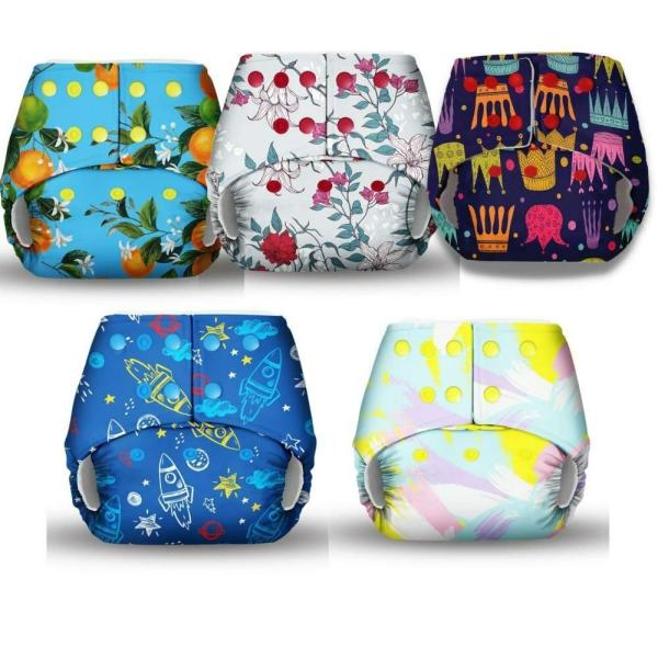 BASIC by SuperBottoms Assorted Freesize, Adjsutable, Washable