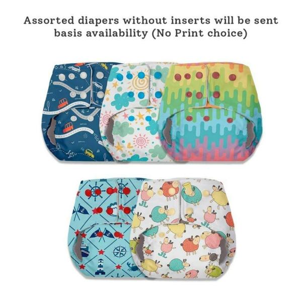 BASIC by SuperBottoms Assorted Freesize, Adjsutable, Washable