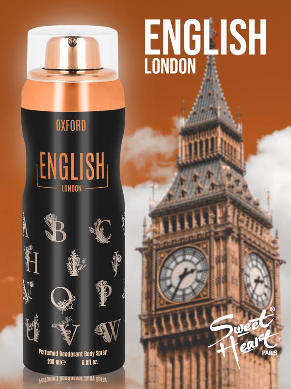 Sweet Heart Oxford London English (Black) Deodorant Perfumed Bodyspray