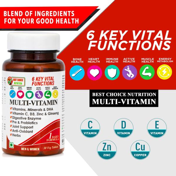 Best Choice Nutrition Multivitamin Tablets 30 Tablet JioMart