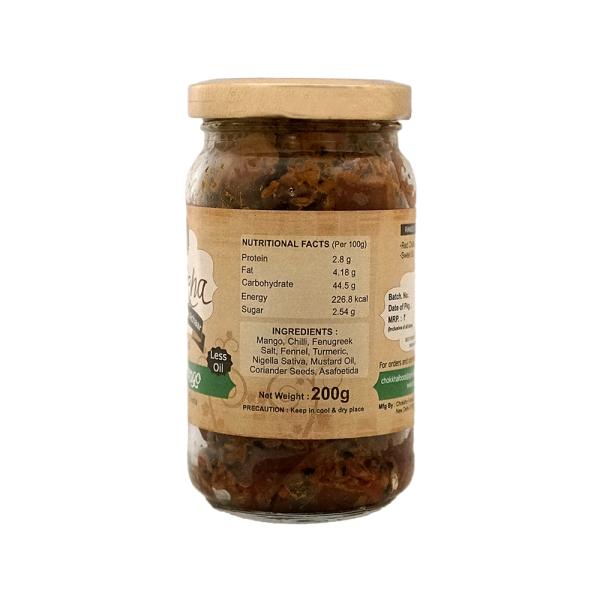 Chokkha Traditional Dried Mango Pickle, No Preservatives, Less Oil