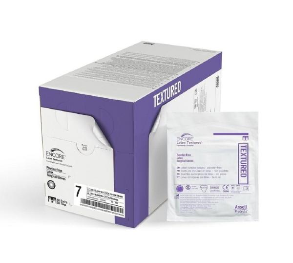 Ansell Encore Latex Textured Powder Free Sterile Surgical Gloves With