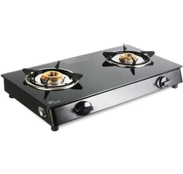 GOOD FLAME 2 Burners Black Glass Gas Stove JioMart