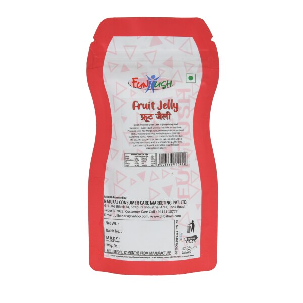 Funtush Fruit Jelly Candy / Jelly Toffee / Jelly Bites / Jelly Cubes 100g Pack of 4 JioMart