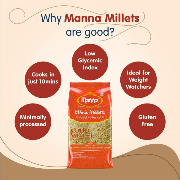 Manna Kodo Millet 1Kg Natural Grains Unpolished Millets Siridhanya Kodri Varagu JioMart