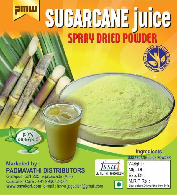 Pmw Organic Pure & Natural Spray Dried Sugarcane Juice Powder