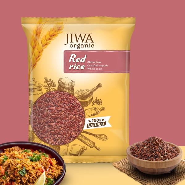 Jiwa Organic Red Rice, 5Kg (Pack of 5) JioMart