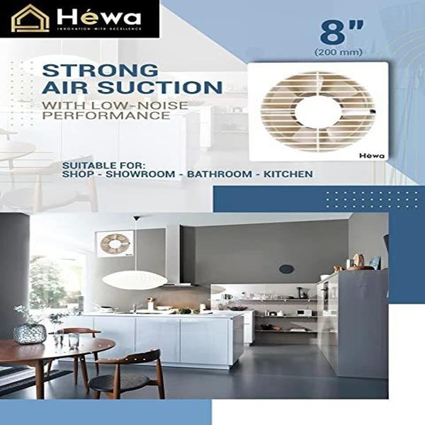 Hewa 8 inch (200mm Round back) 100 copper Ventilation Exhaust fan Duct