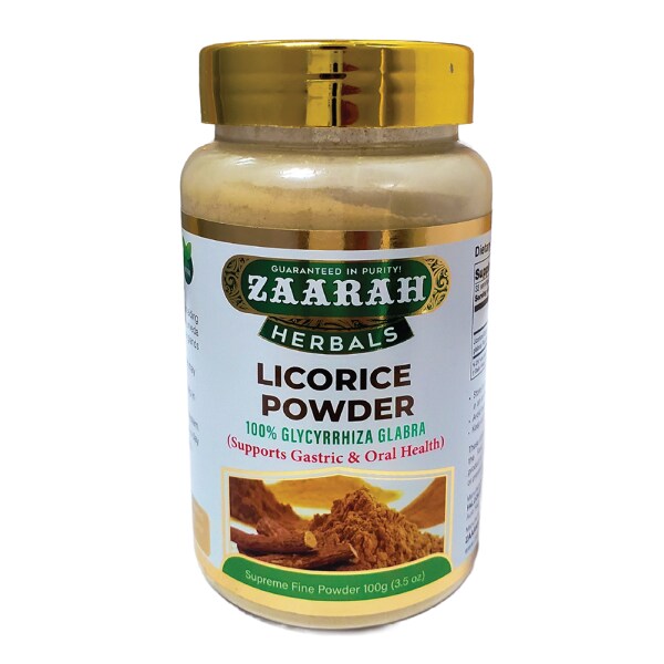 Zaarah Herbals Natural Licorice Root Powder 100gms Each Supports