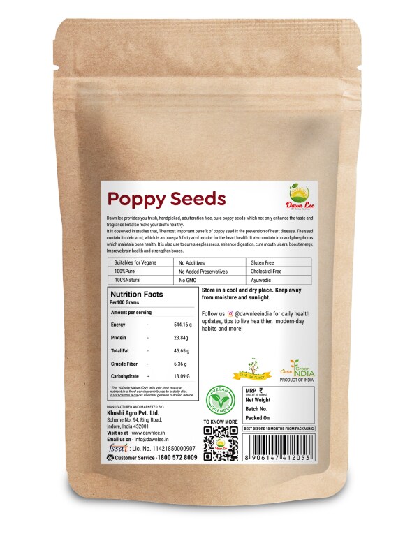 Dawn Lee Poppy Seeds 400 Grams Posta Khus Khus Indian Posto Dana
