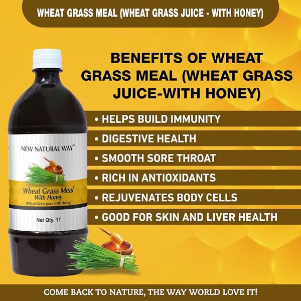New Natural Way Wheatgrass Meal Wheat Grass Juice With Honey 1000 ml JioMart