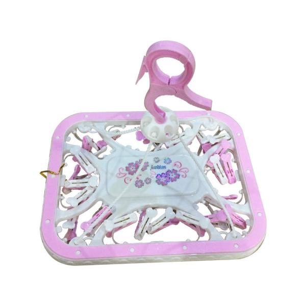 Teeny Weeny Plastic Cloth Drying Stand Hanger With 24 Clips/pegs