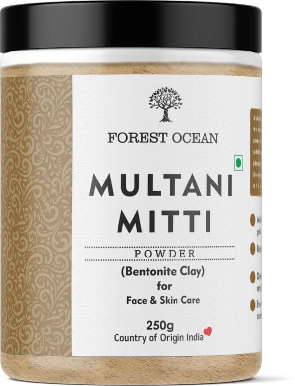 Forest Ocean Multani Mitti Fullers Earth Bentonite Clay Powder For Face