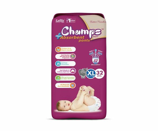 Champs baby diaper high absorbent baby pant diapers Extra Large (32