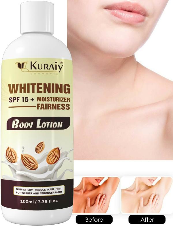 KURAIY New Almond Body Lotion for Very Dry Skin, Nourishing Body Milk