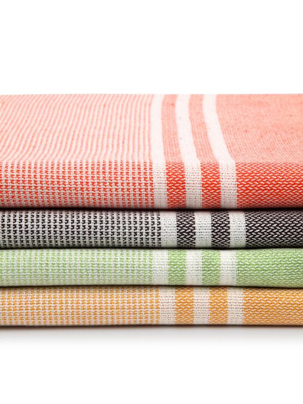 Arrabi Multi Stripes Handwoven Cotton Bath Towel (Set of 4 ) JioMart