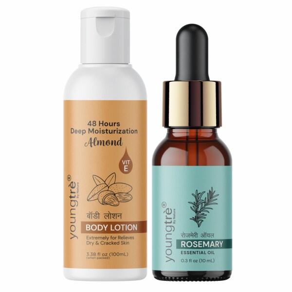 Youngtre Almond Body Lotion with Rosemary Essential Oil 100 Pure for