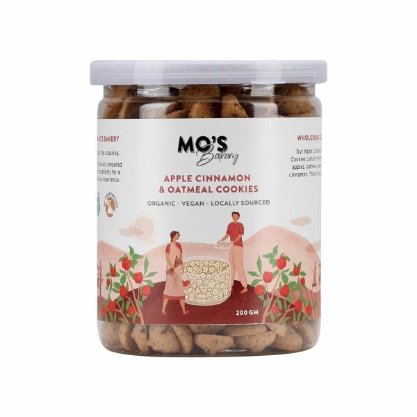 Mo's Apple Cinnamon & Oatmeal Cookies Vegan 200 g 100 Natural