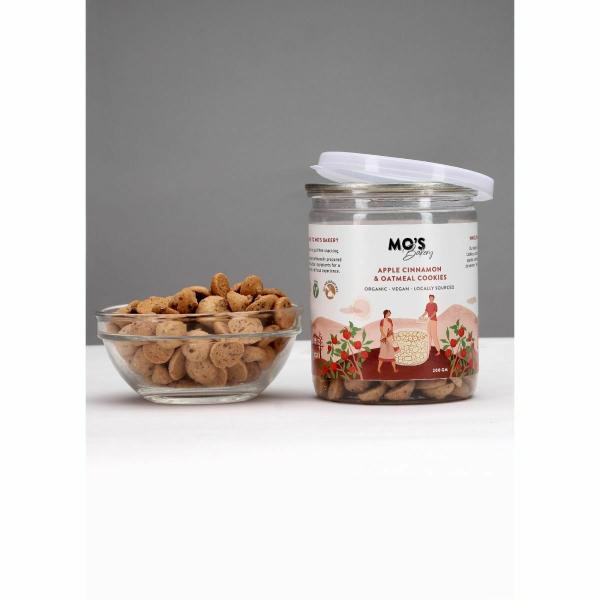 Mo's Apple Cinnamon & Oatmeal Cookies Vegan 200 g 100 Natural