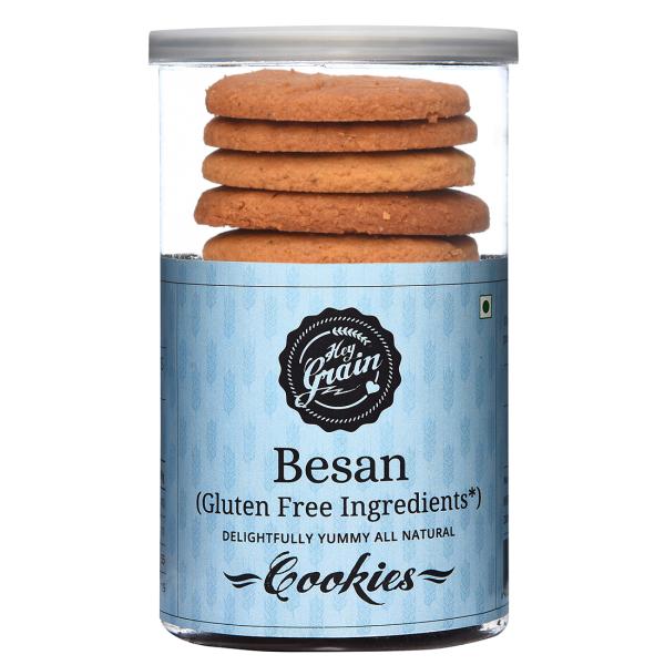 Hey Grain Gluten Free Besan Cookies Besan, Cardamom powder