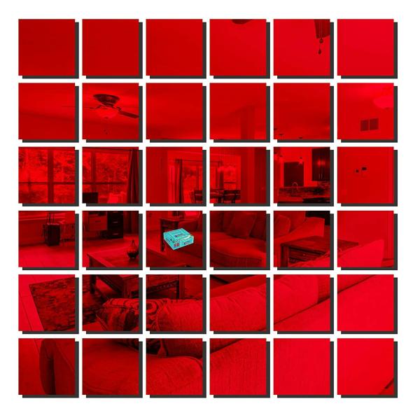 Look Decor Red Big Square Red Acrylic Mirror Wall Stickers JioMart