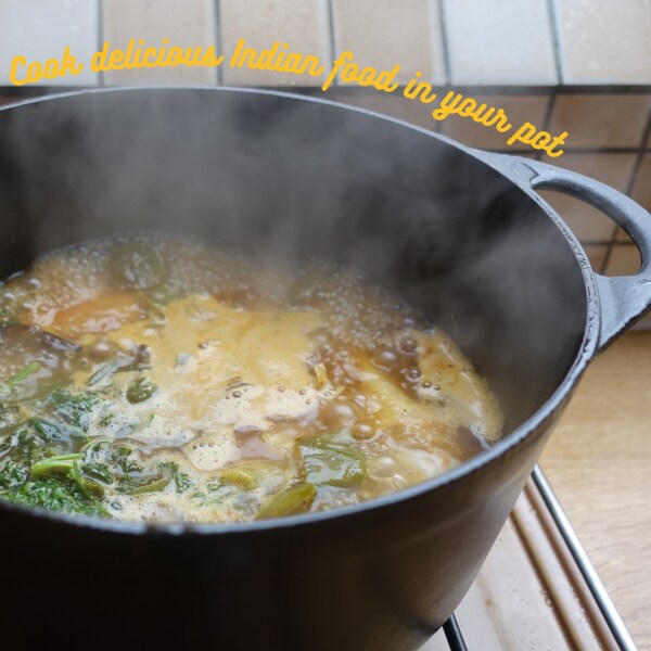 Trilonium Cast Iron Dutch Oven Pot Biryani Pot Cooking Pot PreSeasoned 22cms 3 Litres