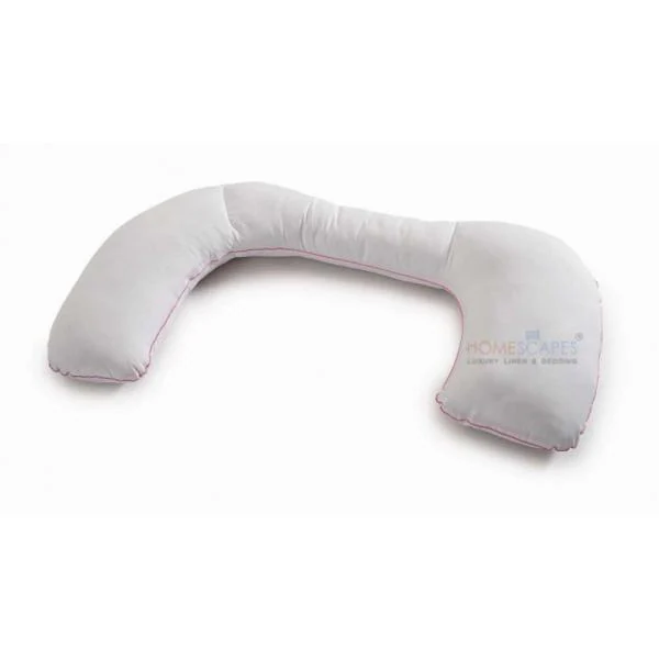 HOMESCAPES CShaped Pregnancy Pillow Super Microfibre Filling and 100