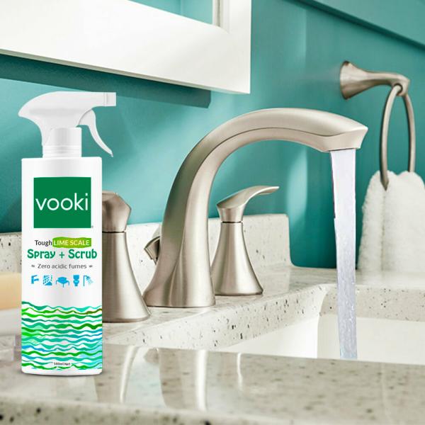 Vooki Ecofriendly Tough Lime Scale Stain Descaler Remover, Spray and