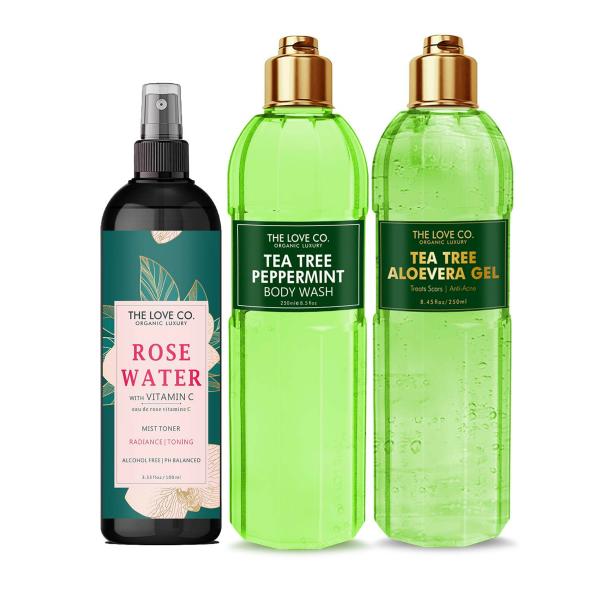 The Love Co. Vitamin C Face Toner With Rose Water, Tea Tree Peppermint