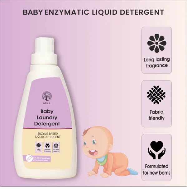 Idika Baby Laundry Liquid Detergent, With Bio Enzyme and Anti Bacterial