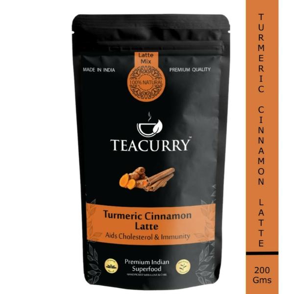TEACURRY Turmeric Cinnamon Latte (1 Month Pack, 30 Sachets) Helps with