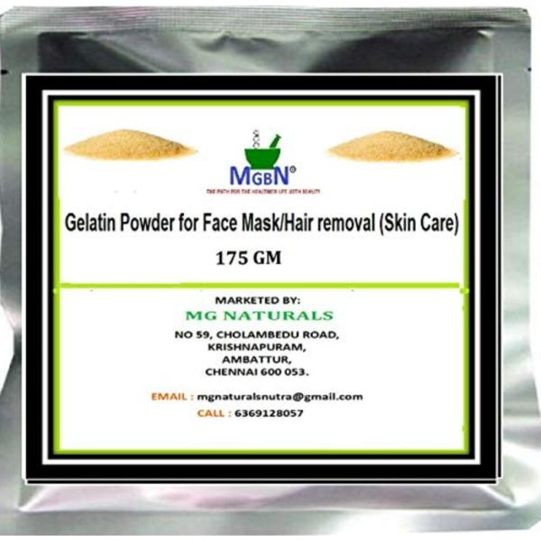 MGBN Gelatin Powder For Face Mask, Hair Removal Skin Care 175 gm JioMart