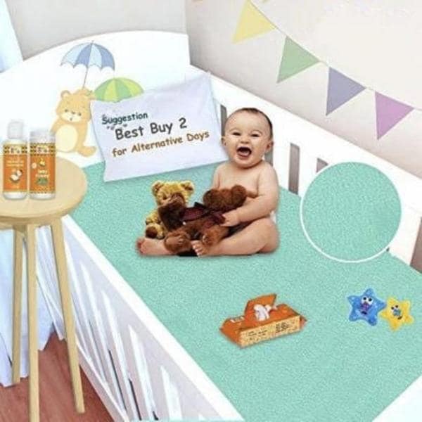 Cotton Waterproof Bed Sheet for New Born Baby Mattress Cradle Bed Multi
