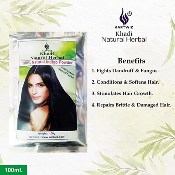 Kartwiz Indigo Hair Powder -100% Natural Powder |100g Pack of 2 - JioMart